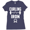 curling iron Ladies Fitted T-Shirt