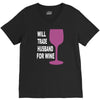husband for wine V-Neck Tee