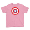 captain america dying bleeding logo Youth Tee