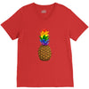 rainbow pineaplle V-Neck Tee