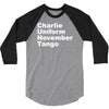 charlie uniform november tango 3/4 Sleeve Shirt