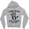 father and son best friends son Zipper Hoodie