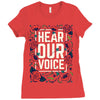 Women's March Hear Our Voice Ladies Fitted T-Shirt