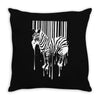 banksy street art zebra bar code Throw Pillow
