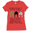 MONEY CAN BUY A LOT OF THINGS, Ladies Fitted T-Shirt