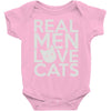 real men love cats Baby Onesie