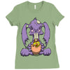 zombie bunny loves brains Ladies Fitted T-Shirt