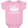 made in 1975 mens 40th birthday Baby Onesie