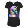 fortnite unicorn Maternity Scoop Neck T-shirt