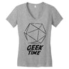 geek time Women's V-Neck T-Shirt