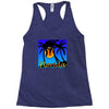 florida palm trees sunset Racerback Tank