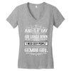 And 8th Day God Look Down So God Made A Gemini Girl Women's V-Neck T-Shirt