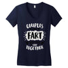 couples that fart together stay together Women's V-Neck T-Shirt