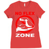no flex zone arm gym workout Ladies Fitted T-Shirt