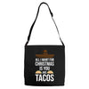 i love you and tacos Adjustable Strap Totes