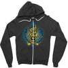 king of pirates anchor Zipper Hoodie