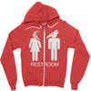 restroom for the recently deceased Zipper Hoodie