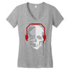 Sound Skull Women's V-Neck T-Shirt