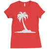 palm tree Ladies Fitted T-Shirt