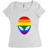 alien lgbt Women's Triblend Scoop T-shirt