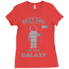 Best Dad in The Galaxy Ladies Fitted T-Shirt