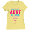 Have No Fear Aunt Is Here Ladies Fitted T-Shirt