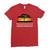 lion chant t   funny  lions joke king savannah africa retro big cat Ladies Fitted T-Shirt