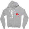 blackbeard's flag pirate edward teach Zipper Hoodie