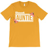 blessed aunitie with flower white color T-Shirt