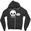 i live inside your face skull Zipper Hoodie