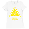 biohazard symbol laboratory hazard warning sign Ladies Fitted T-Shirt