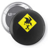 pterosaur warning Pin-back button