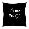 me you facebook Throw Pillow