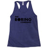 the boring company black logo Racerback Tank