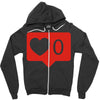 no love notification Zipper Hoodie