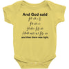 And God Said... Cool Tshirts Baby Bodysuit