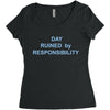 day ruined Women's Triblend Scoop T-shirt
