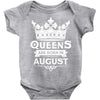Queens Are Born In August Baby Onesie