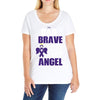 my dad was so brave god made him an angel Ladies Curvy T-Shirt