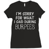 burpees workout Ladies Fitted T-Shirt