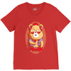brown bear V-Neck Tee