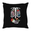 Christmas Skeleton mom and baby maternity Throw Pillow