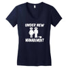 under new management stag night wedding mens Women's V-Neck T-Shirt