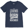 legends are born in november V-Neck Tee