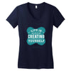 ife is creating Women's V-Neck T-Shirt