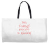this t shirt belongs to negan Weekender Totes