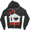 new i love house Zipper Hoodie