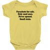 funny t shirt parachute for sale only used once never opened small sta Baby Onesie