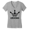 the dude abides Women's V-Neck T-Shirt