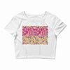 pink triangle print Crop Top